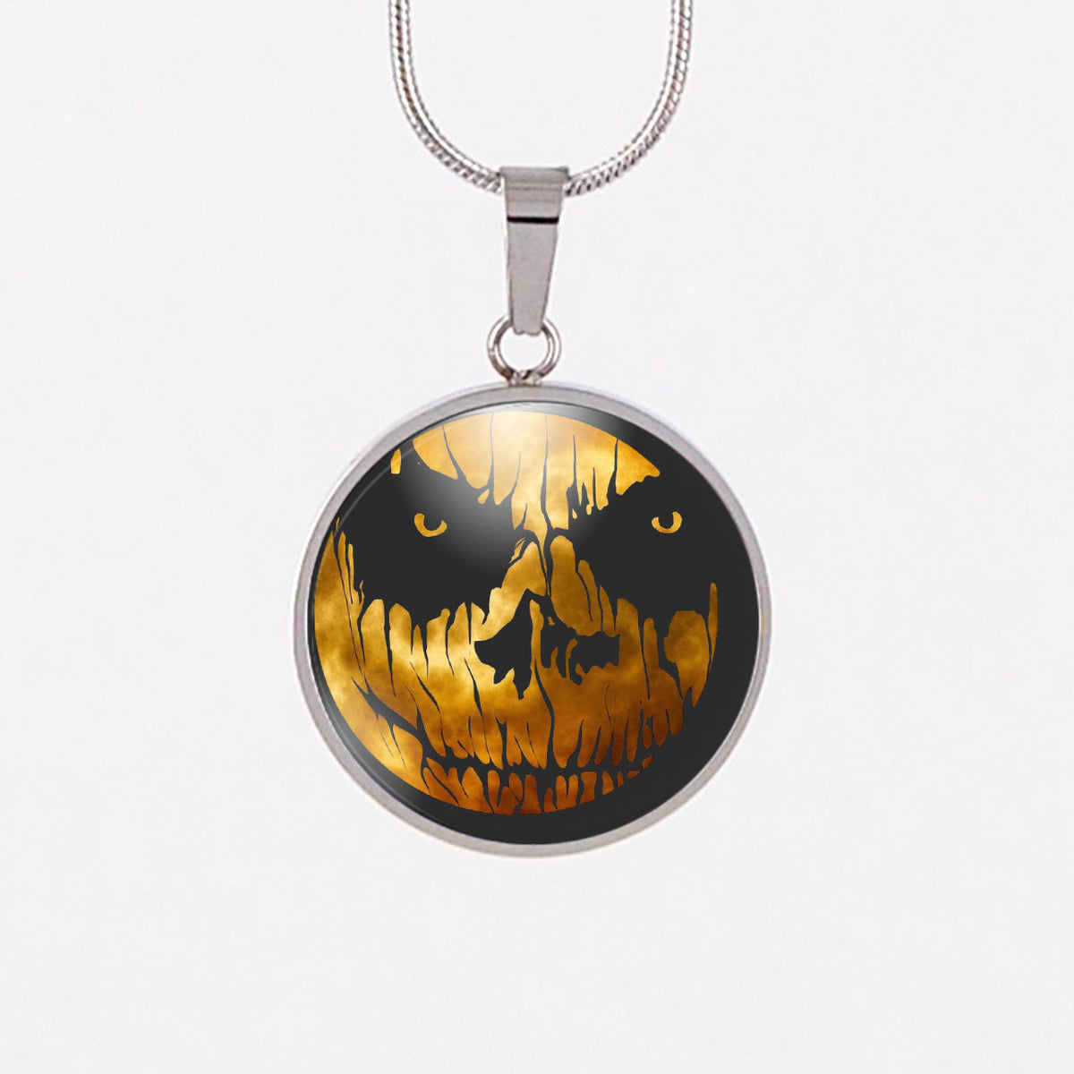 Halloween Jack o lantern necklace 4