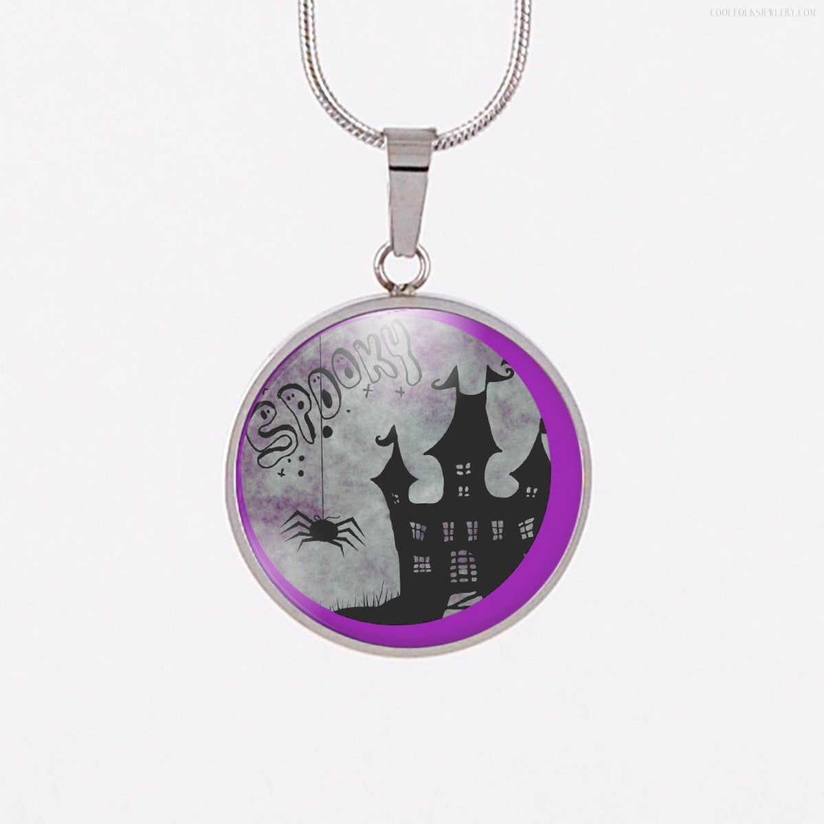 Spooky spider Halloween necklace