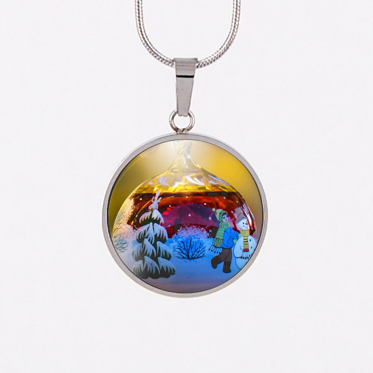 Christmas bauble necklace