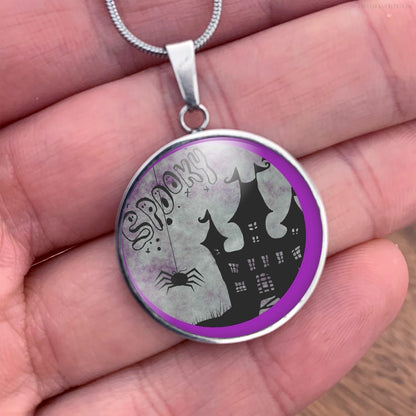 Spooky spider Halloween necklace