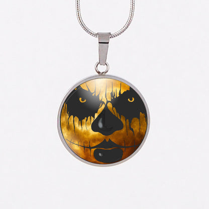 Halloween Jack o lantern necklace 3