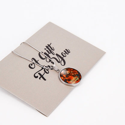 Christmas Balls Card Necklace Pendant