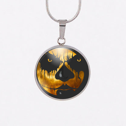 Halloween Jack o lantern necklace 3