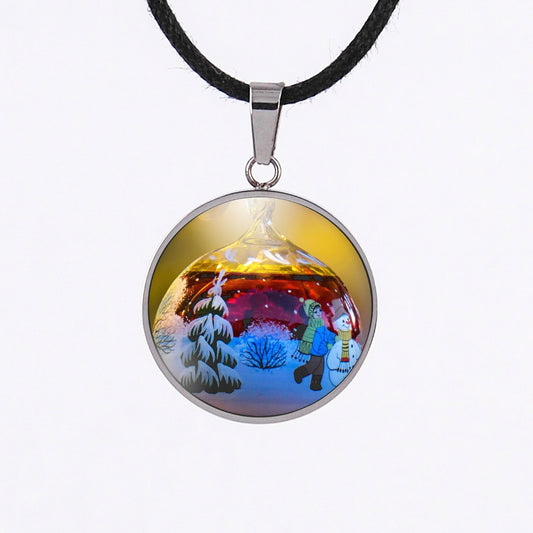 Christmas bauble necklace