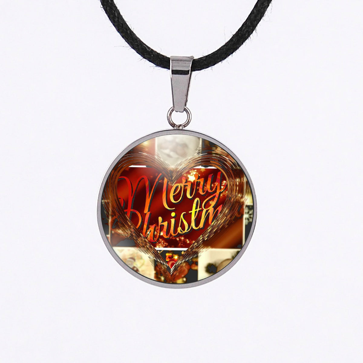 COLLAGE CHRISTMAS CANDLELIGHT CANDLE NECKLACE