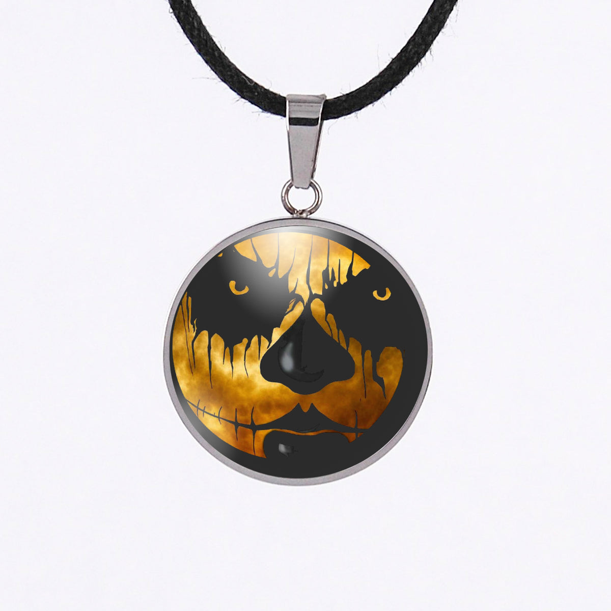 Halloween Jack o lantern necklace 3